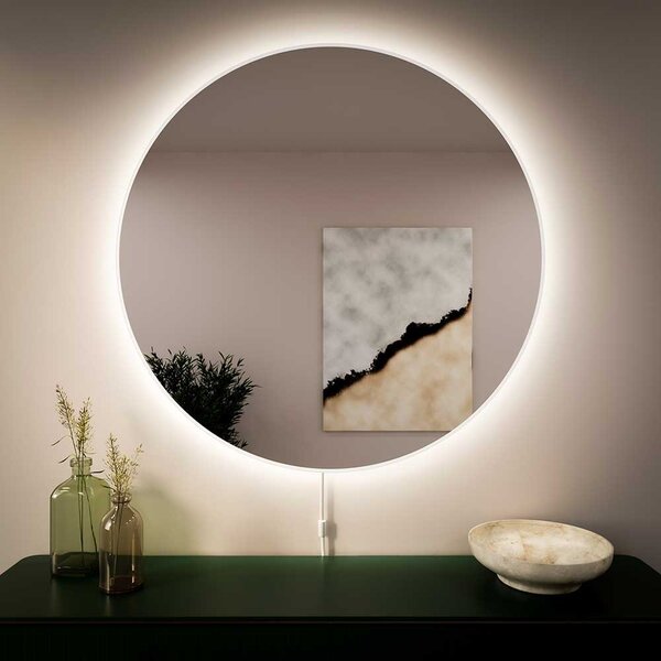Lustro Led Okragle BRIGHT ELECTRA 50 cm Biały Ciepła