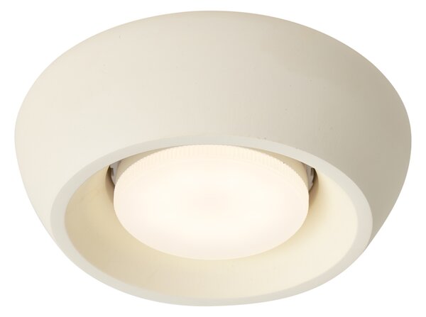Nowoczesna okrągła beżowa lampa sufitowa - Concerto