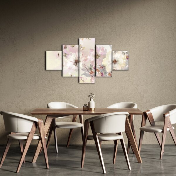 Obraz - Kwiaty malarstwo (125x70 cm)