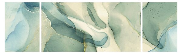 Obraz - Atramentowa abstracja (170x50 cm)