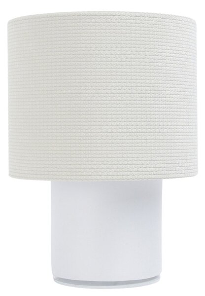 Biała lampka nocna stołowa welurowa - A339-Agma