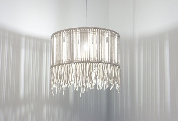 Lampa wisząca boho z bawełnianego sznurka 4X A340 C8-N71