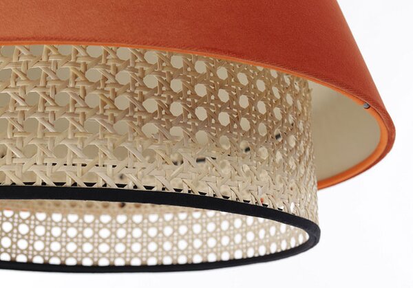 Czerwona stożkowa lampa wisząca boho - A343 F2-G81