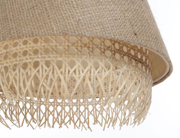 Lampa wisząca boho z jutowym abażurem - 7X A346 C5-S45
