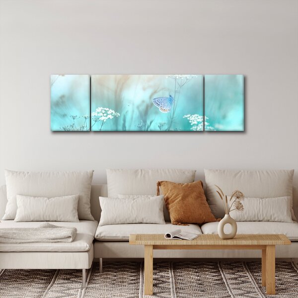 Obraz - Motyl w niebieskim (170x50 cm)