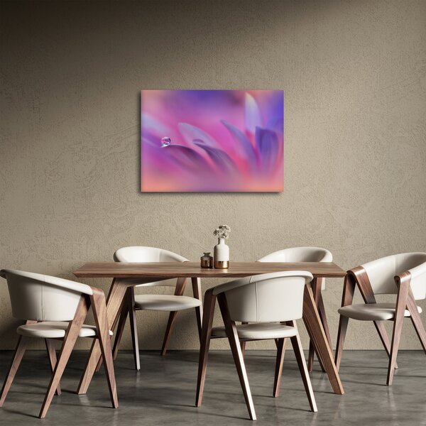 Obraz - Kropla na kwiecie (70x50 cm)