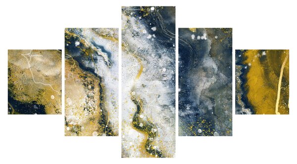 Obraz - Złota abstrakcja (125x70 cm)