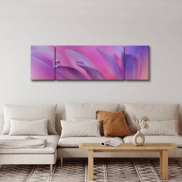 Obraz - Kropla na kwiecie (170x50 cm)