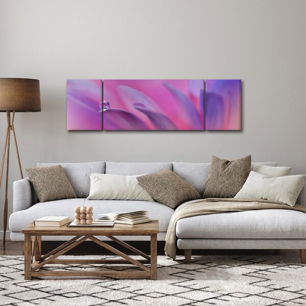 Obraz - Kropla na kwiecie (170x50 cm)
