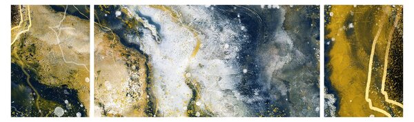 Obraz - Złota abstrakcja (170x50 cm)