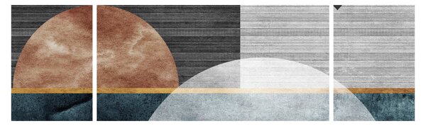 Obraz - Kształty i tekstury (170x50 cm)