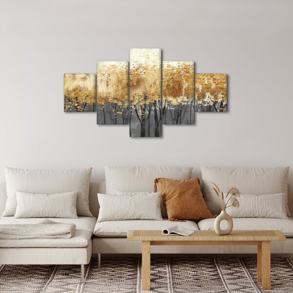 Obraz - Złote drzewa (125x70 cm)