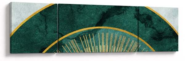Obraz - Kształty ze złotą teksturą (170x50 cm)