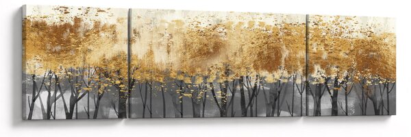 Obraz - Złote drzewa (170x50 cm)
