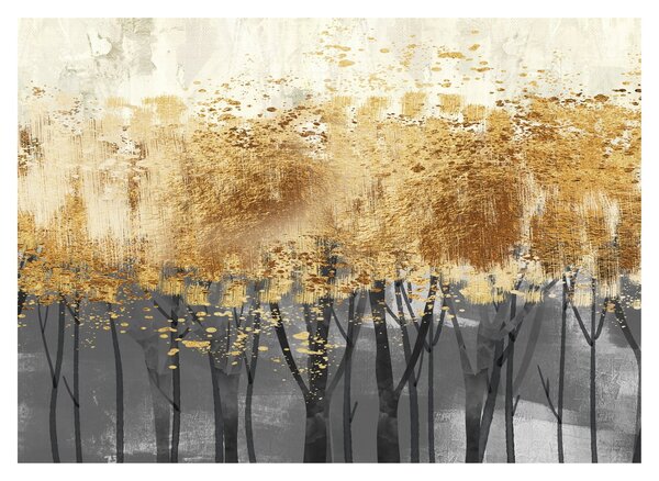 Obraz - Złote drzewa (70x50 cm)