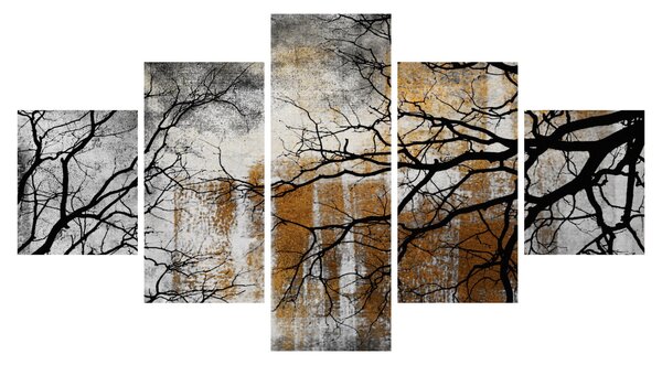Obraz - Sylwetki drzew (125x70 cm)