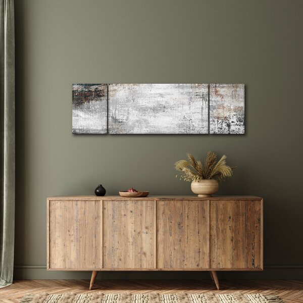 Obraz - Abstrakcyjne teksturowane płótno (170x50 cm)