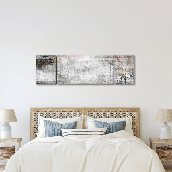 Obraz - Abstrakcyjne teksturowane płótno (170x50 cm)