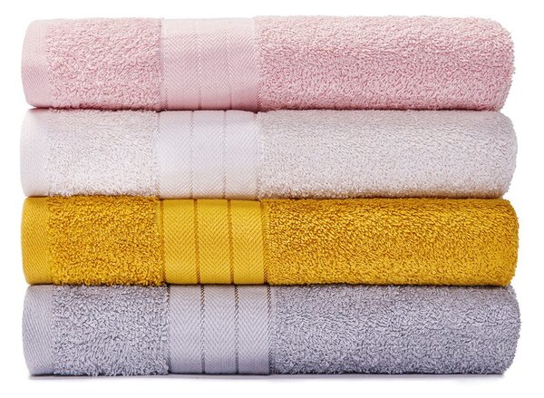 Zestaw 4 bawełnianych ręczników Le Bonom Milano, 50x100 cm