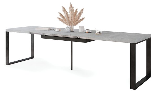 AVARI Beton Jasny Atelier - STÓŁ LOFTOWY DO SALONU/JADALNI ROZKŁADANY DO 270 lub 290 cm!