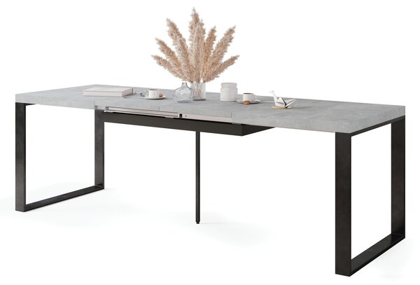 AVARI Beton Jasny Atelier - STÓŁ LOFTOWY DO SALONU/JADALNI ROZKŁADANY DO 270 lub 290 cm!