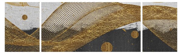 Obraz - Złote piórka (170x50 cm)