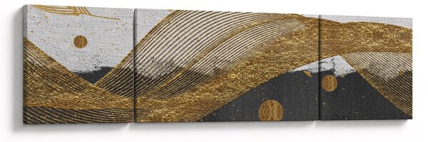 Obraz - Złote piórka (170x50 cm)