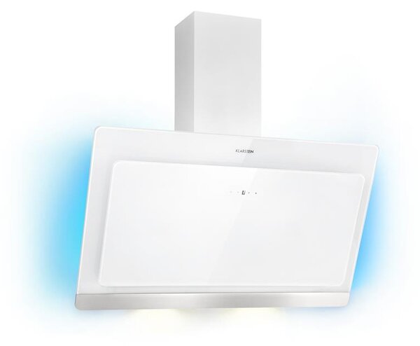 Klarstein Aurora Eco 90 okap kuchenny wyciąg 550 m³/h wyświetlacz LED biały