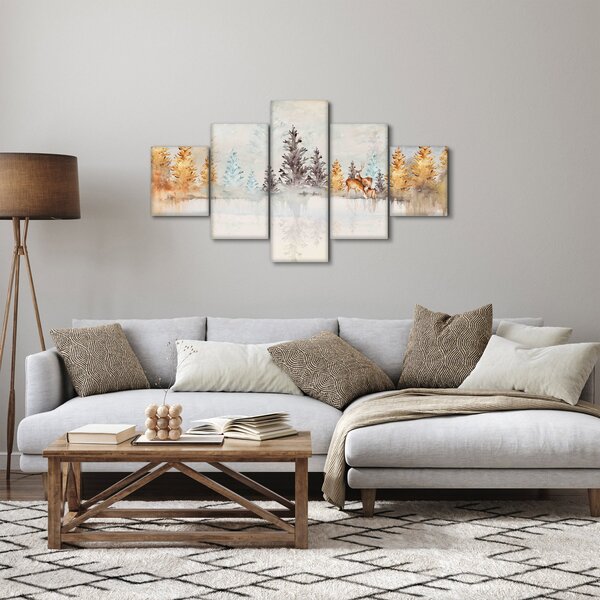 Obraz - Akwarelowy las (125x70 cm)