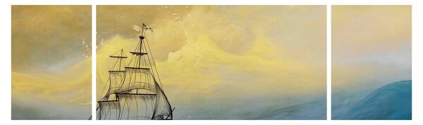 Obraz - Obraz statku ma morzu (170x50 cm)