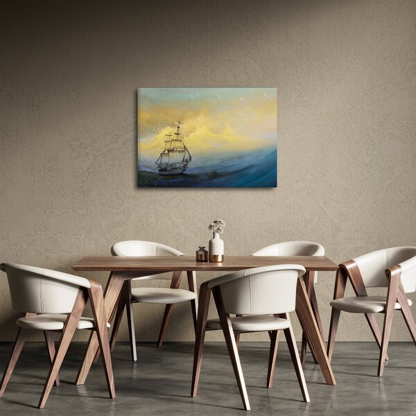 Obraz - Obraz statku ma morzu (70x50 cm)