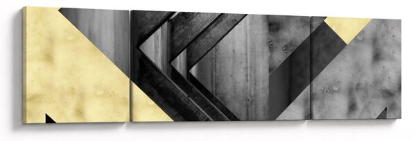 Obraz - Teksturowane kształty (170x50 cm)