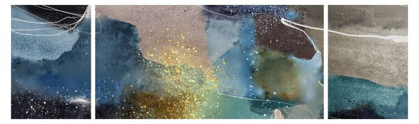 Obraz - Akwarelowa abstrakcja (170x50 cm)