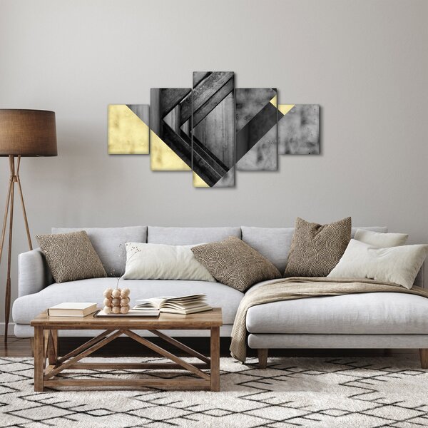 Obraz - Teksturowane kształty (125x70 cm)