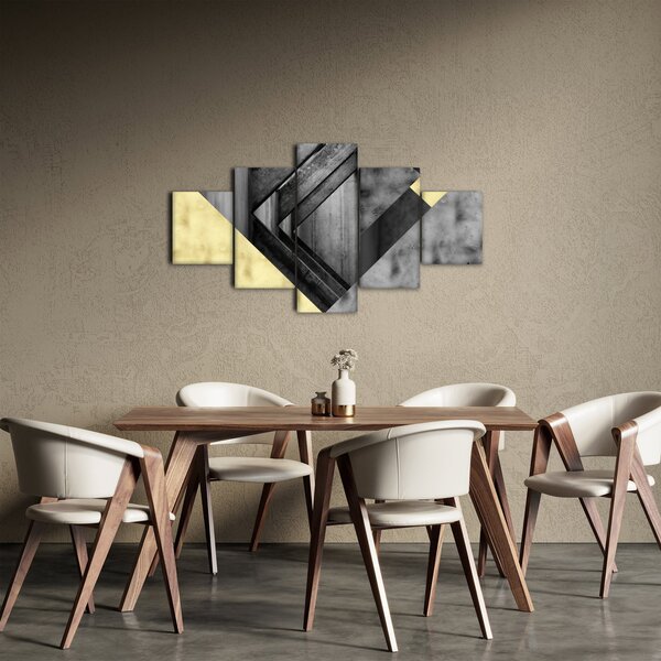 Obraz - Teksturowane kształty (125x70 cm)