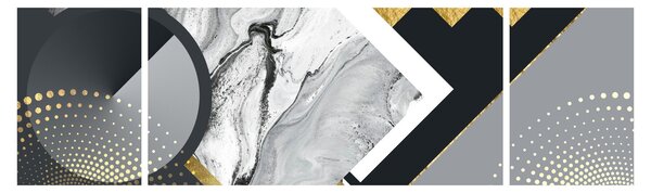 Obraz - Teksturowany kolaż (170x50 cm)