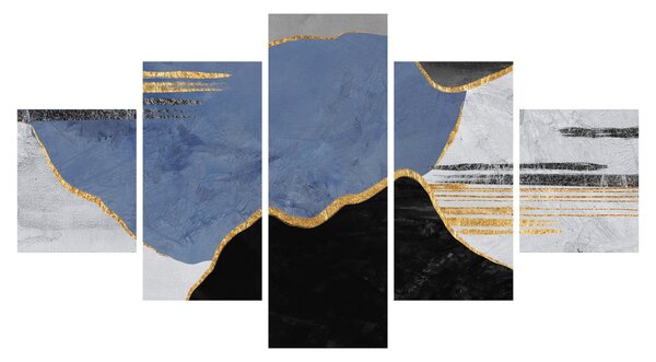 Obraz - Teksturowane kształty (125x70 cm)