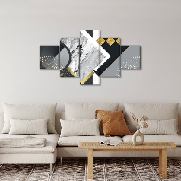Obraz - Teksturowany kolaż (125x70 cm)