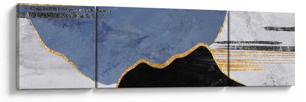 Obraz - Teksturowane kształty (170x50 cm)