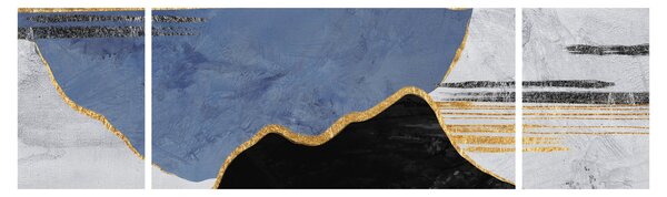 Obraz - Teksturowane kształty (170x50 cm)