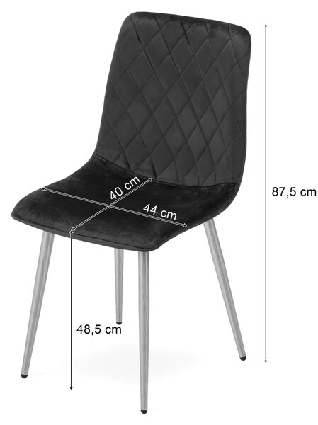 Zielone welurowe krzesło glamour pikowane L9-S24
