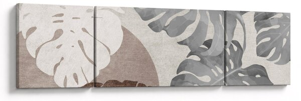 Obraz - Wzór z liśćmi (170x50 cm)