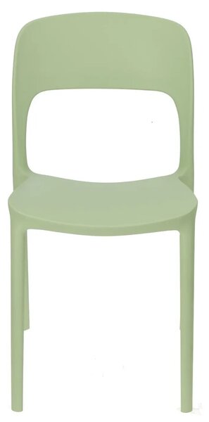 Zielone minimalistyczne krzesło sztaplowane szałwia H5-Z34