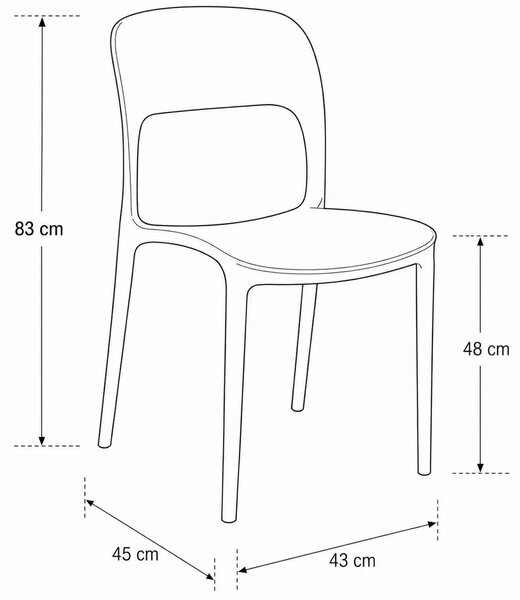 Zielone minimalistyczne krzesło sztaplowane szałwia H5-Z34