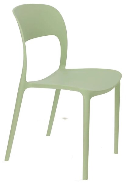 Zielone minimalistyczne krzesło sztaplowane szałwia H5-Z34
