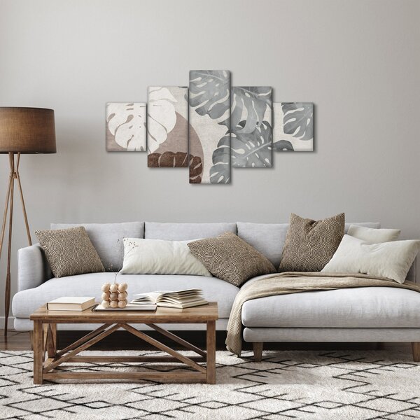 Obraz - Wzór z liśćmi (125x70 cm)