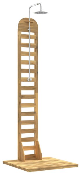 Prysznic na zewnątrz 225 cm Drewno akacjowe i stal nierdzewna
