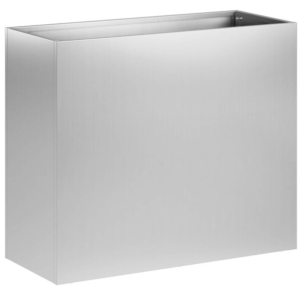 Doniczka ogrodowa srebrny 50 x 20 x 40 cm Stal ocynkowana