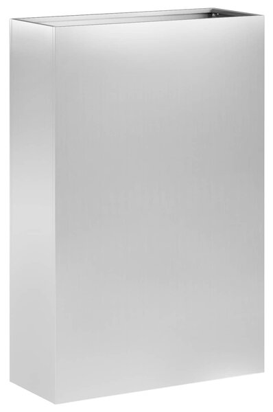 Doniczka ogrodowa srebrny 40 x 20 x 75 cm Stal ocynkowana
