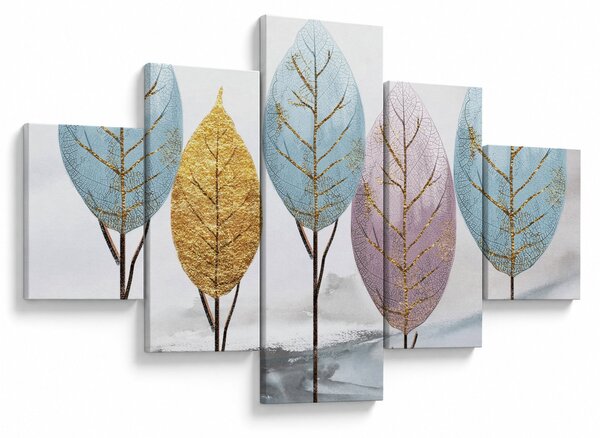 Obraz - Designowe drzewa (125x70 cm)